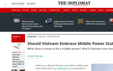 Diplomat: Việt Nam đã là cường quốc bậc trung hay chưa?