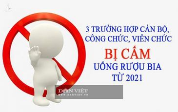 Từ tháng 1/2021: Công chức, viên chức không được uống rượu bia trong trường hợp nào?