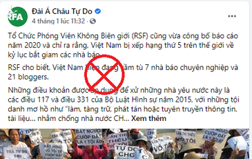 RSF lại dựng trò hề vu khống Việt Nam