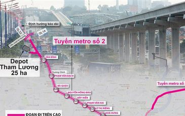 Tuyến metro số 2 dự kiến khởi công giữa năm 2022