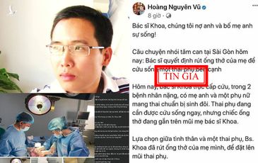 Xử phạt chủ Facebook Hoàng Nguyên Vũ vì chia sẻ tin giả ‘bác sĩ Khoa rút ống thở cứu sản phụ’