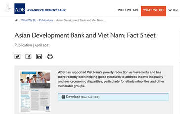 ADB nâng dự đoán GDP, đồng thời phân tích rủi ro kinh tế Việt Nam 2021