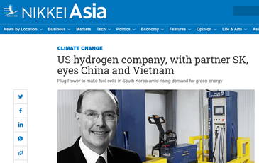 Nikkei: Tập đoàn sản xuất pin nhiên liệu Mỹ quyết định Việt Nam là thị trường tiềm năng của tương lai