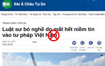 “Mất hết niềm tin vào nền tư pháp” hay những chiêu trò chống phá đã bị vạch trần?