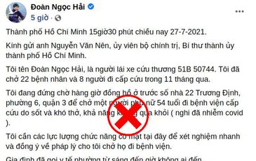 Quận 3 lên tiếng về Facebook Đoàn Ngọc Hải đưa thông tin sai sự thật