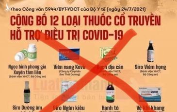 Yêu cầu Cục Quản lý Y dược cổ truyền kiểm điểm vụ 12 loại thuốc hỗ trợ điều trị COVID-19