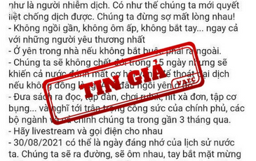 Xuất hiện thông tin giả mạo, xuyên tạc phát ngôn của Phó Thủ tướng Vũ Đức Đam