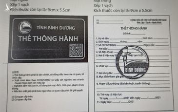 Bình Dương: Từ 5-9, người dân ra đường phải có giấy thông hành