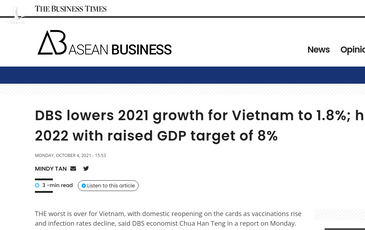 Business Times: “Điều tồi tệ nhất đối với Việt Nam đã qua”