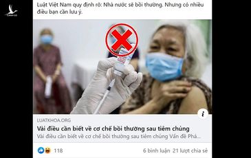 Bồi thường đối với sự cố xảy ra trong tiêm chủng là một chính sách nhân văn