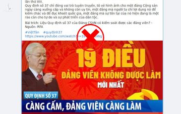 Chiêu trò xuyên tạc Quy định số 37 về những điều đảng viên không được làm