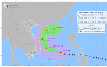 Tin bão sáng 18/12: Sức gió gần tâm bão mạnh cấp 14, giật cấp 17
