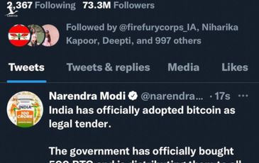 Tài khoản Twitter của Thủ tướng Ấn Độ bị hacker xâm nhập