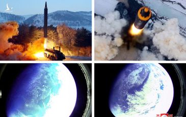 Triều Tiên công bố hình ảnh thử tên lửa đạn đạo tầm trung Hwasong-12