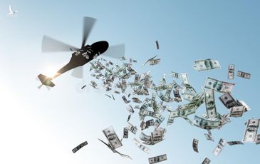 Điều gì sẽ xảy ra nếu một chiếc trực thăng bay quanh một quốc gia và liên tục thả tiền xuống?