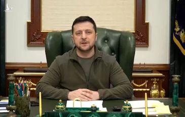 Tổng thống Zelensky lần đầu phát biểu ở văn phòng từ khi xung đột với Nga xảy ra