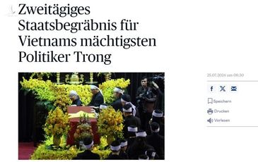 Truyền thông quốc tế viết về Quốc tang Tổng Bí thư Nguyễn Phú Trọng
