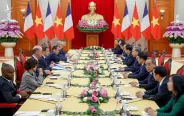 Tổng Bí thư Tô Lâm tiếp Tổng thống Pháp trong chuyến thăm cấp Nhà nước tới Việt Nam