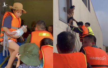 Công an tỉnh Bắc Ninh chạy đua với lũ, cứu người dân ra khỏi vùng ngập sâu