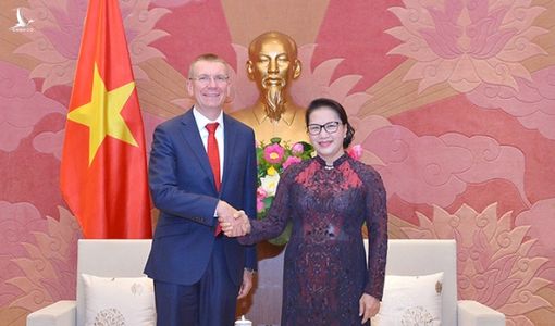 Chủ tịch Quốc hội Nguyễn Thị Kim Ngân tiếp Bộ trưởng Ngoại giao Latvia