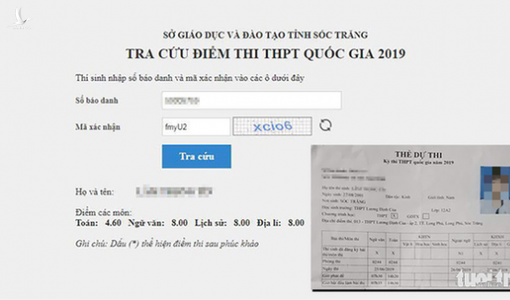 Sở GD-ĐT tỉnh ‘lỡ tay’ công bố điểm thi THPT quốc gia?