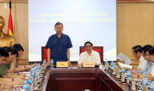 Ban Tổ chức Trung ương làm việc với Đảng ủy Công an Trung ương