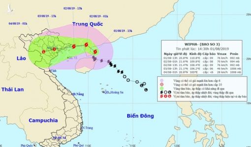 Chiều tối mai, bão đổ bộ các tỉnh Quảng Ninh – Thái Bình