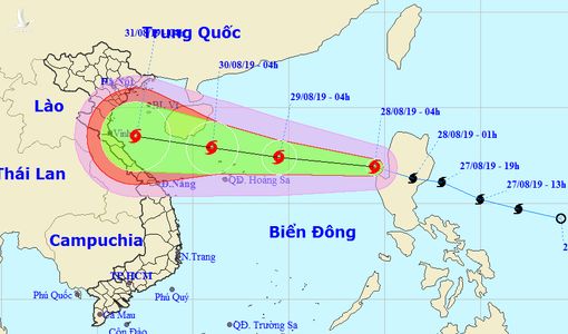 Bão Podul vào Biển Đông, giật cấp 12 hướng vào Bắc Trung bộ