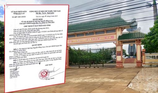 Tiếp tay chiếm đoạt tiền làm nghĩa trang, Chủ tịch huyện ở Gia Lai bị kỷ luật cảnh cáo