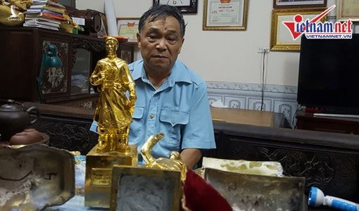 Nhét sắt, nhồi xi măng vào tượng Phật dát vàng bán theo cân