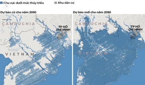 Năm 2050, gần như cả miền Nam chìm dưới nước khi triều dâng