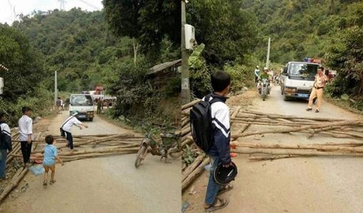 Dân mang cây củi chặn CSGT ‘đòi’ lại xe vi phạm