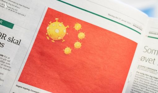 Trung Quốc nổi giận với tranh biếm họa virus corona  trên báo Đan Mạch