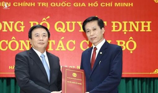 Ban Bí thư bổ nhiệm 2 Phó GĐ Học viện Chính trị quốc gia Hồ Chí Minh