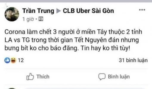 Thông tin ‘Corona làm chết 3 người ở miền Tây’ là hoàn toàn bịa đặt