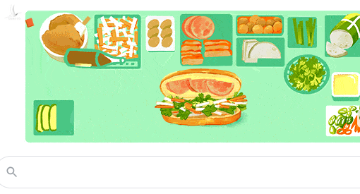 Google Doodle vinh danh bánh mì Việt Nam ở hơn 10 quốc gia