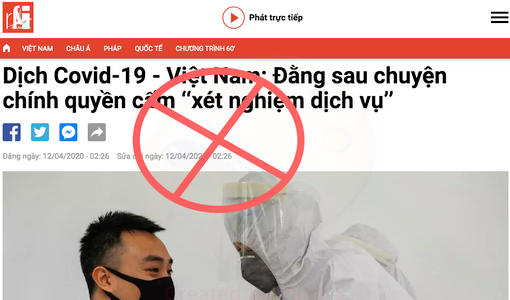 RFI Tiếng Việt – Trang website cố tình bẻ cong sự thật về tình hình dịch Covid-19 tại Việt Nam