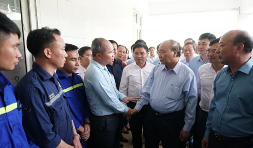 Chùm ảnh: Thủ tướng thăm công nhân mỏ Hà Lầm, Quảng Ninh