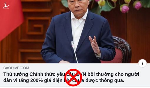 Thực hư thông tin “Thủ tướng yêu cầu EVN bồi thường cho người dân 200% giá điện”