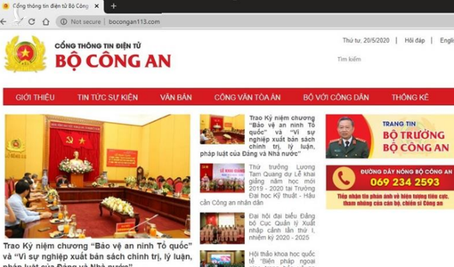 Giả website Bộ Công an, phát tán phần mềm gián điệp VN84App