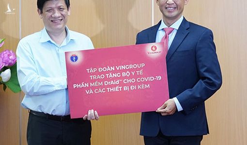 Vingroup trao tặng Bộ Y tế phần mềm hỗ trợ đánh giá tiên lượng Covid-19