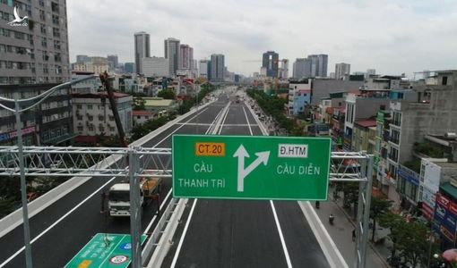Cận cảnh cầu cạn ở Hà Nội cho ô tô chạy 100km/h sắp thông xe