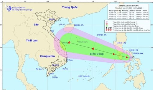 Áp thấp nhiệt đới gần Biển Đông có khả năng mạnh thành bão