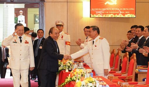 Thủ tướng và Thường trực Ban Bí thư dự Đại hội Công an Trung ương