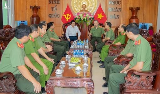Bộ trưởng Tô Lâm làm việc với Công an một số tỉnh Tây Nam bộ