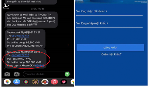 Làm theo tin nhắn quen dùng của ngân hàng, mất bay hàng chục triệu