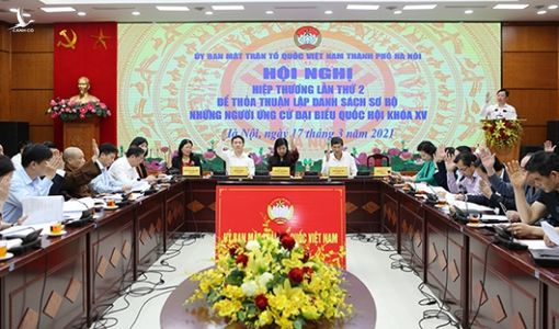 Hà Nội nhất trí danh sách sơ bộ 72 ứng cử viên đại biểu Quốc hội