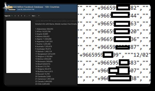 Facebook rò rỉ thông tin cá nhân hơn nửa tỉ người dùng, có cả một số nước Đông Nam Á