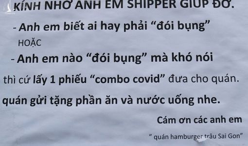 Hết hồn ‘combo Covid’ tặng hamburger của người Sài Gòn