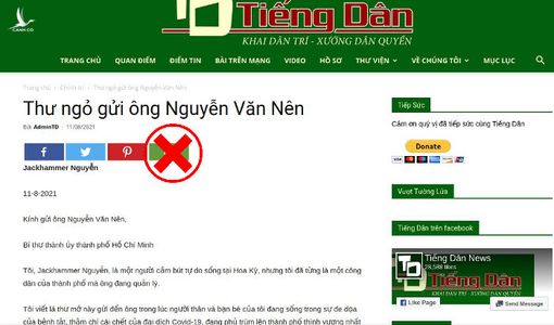 Về lá thư ngỏ trịch thượng của một Việt kiều Mỹ